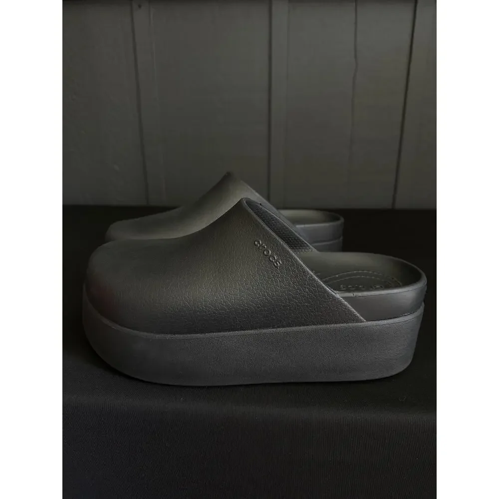 Crocs Dylan Platform Clog Slip On Black Mules Shoes Size 10 - Picture 7 of 16
